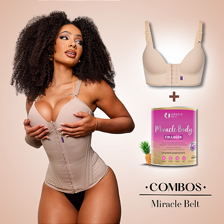 Cinta com Bojo e Sutiã Modelador + Miracle Body
