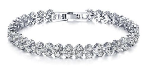 Pulseira Cristal De Diamante Em Prata Ou Ouro - 16 cm - Ouro