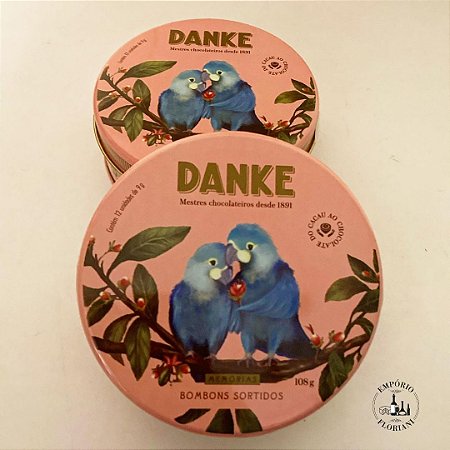Bombons de chocolate Danke lata