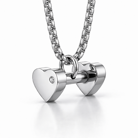 Colar com pingente halter de coração