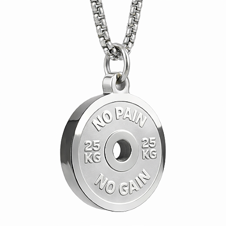 COLAR COM PINGENTE ANILHA NO PAIN NO GAIN