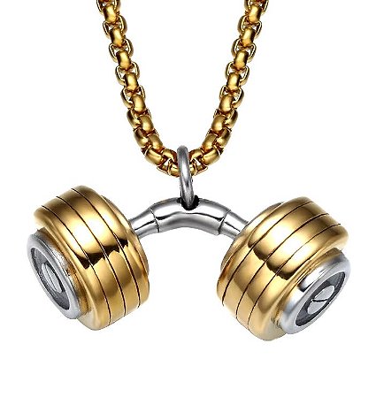 Colar com pingente halter curvado