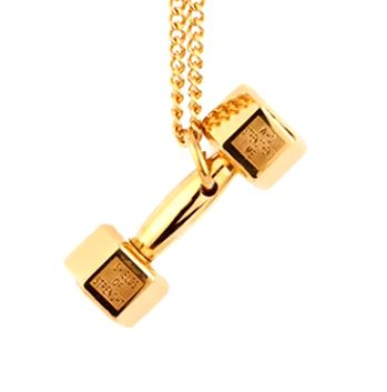 Colar com pingente halter vip banhado a ouro