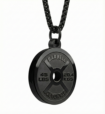 COLAR COM PINGENTE ANILHA NO PAIN NO GAIN BLACK