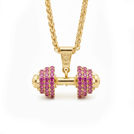 Colar halter supreme luxury pink gold