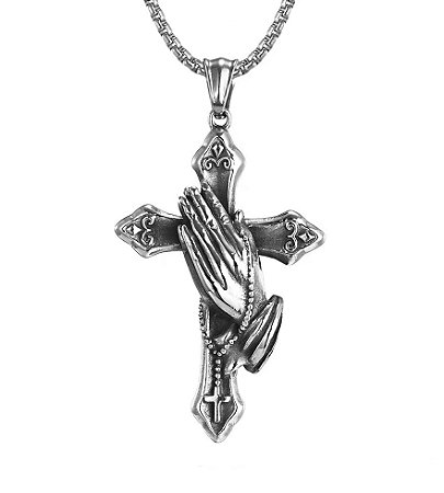 COLAR COM PINGENTE CRUCIFIXO PROTEÇÃO