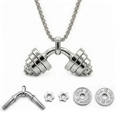 Colar com pingente halter curvo desmontável