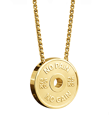 COLAR COM PINGENTE ANILHA MINI BANHADO A OURO