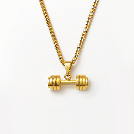 Colar com pingente halter mini horizontal banhado a ouro