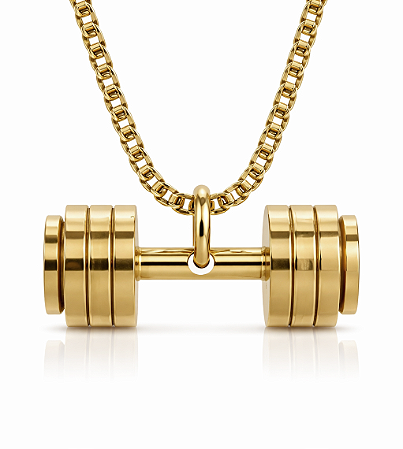 COLAR COM PINGENTE HALTER BANHADO A OURO