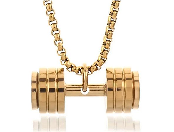 COLAR COM PINGENTE HALTER BANHADO A OURO