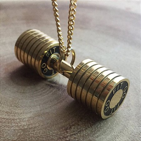 COLAR COM PINGENTE HALTER BIG AÇO INOXIDÁVEL DOURADO