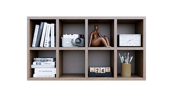 Organizador Colméia Em Mdf Cru Com 8 Divisórias