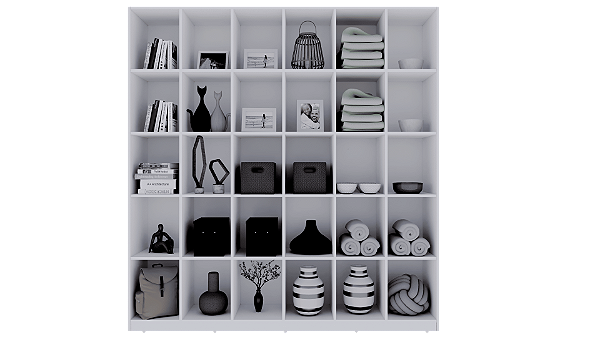 Armário Colmeia M2 100% Mdf (closet Lojas Roupas Expositor) Cor Branco