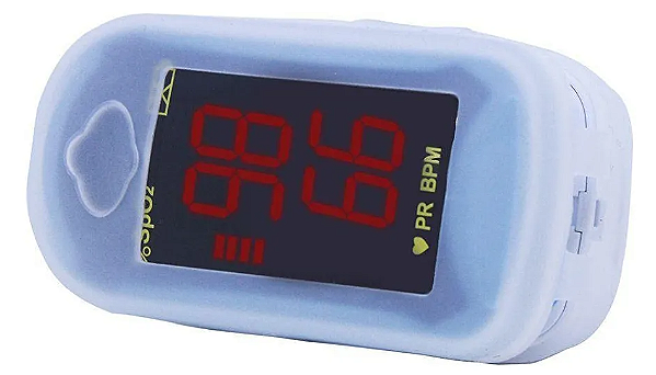Oxímetro Digital para dedo LED branco/azul