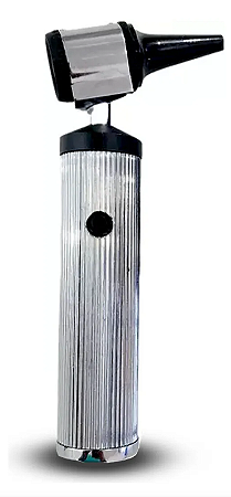 Kit Otoscópio - Clinico - Veterinário - Profissional. Cor Prata