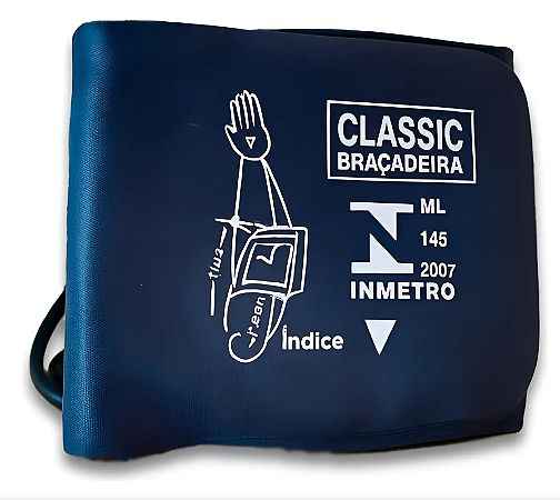 Braçadeira Medidor De Pressão Digital Braço Obeso 38-50cm Azul-escuro