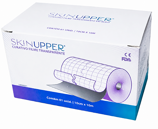 Filme Transparente Para Curativo Proteção 10cm X 01 Metro Skinupper