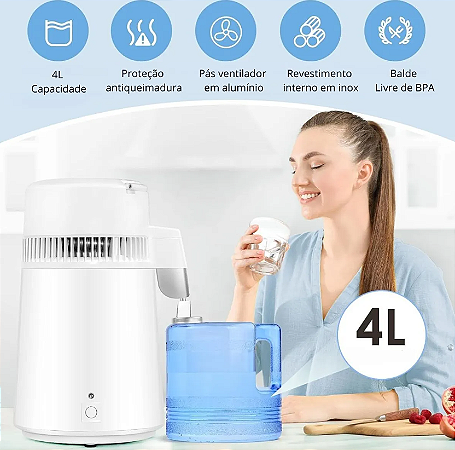 Destiladora De Agua 4l 220v Autoclave Laboratório Portátil 220v