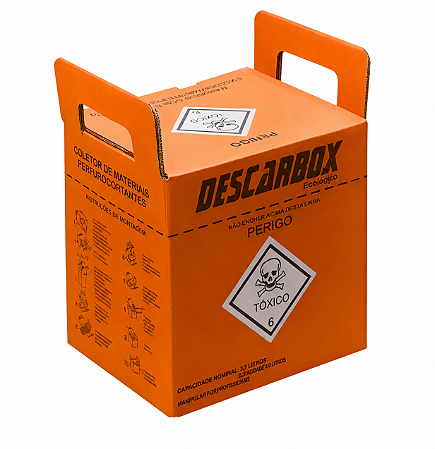 Perfurocortante 7l Laranja Resíduos Tóxicos, Descarbox C/20