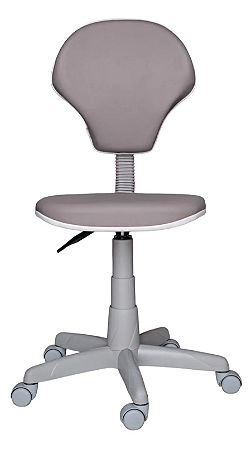 Cadeira Mocho Odontológico Concha Com Encosto Para Clinica Dentista Estrutura Cinza Assento Cinza