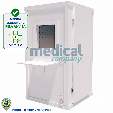Cabine acústica para audiometria Fono Prime Deluxe 1,20 X 1,20 X 2,00 (L x C x A)