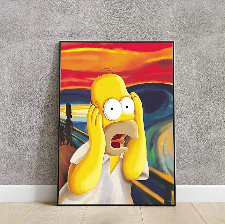 Placa decorativa Homer grito