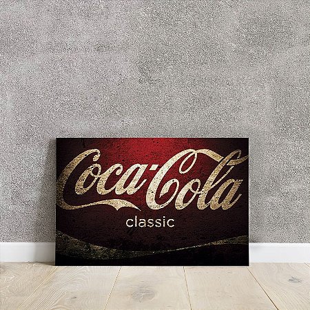 Placa decorativa Coca Cola