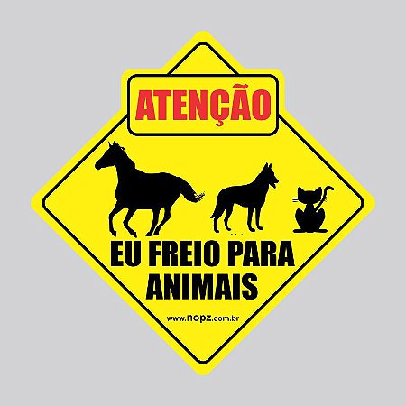 Adesivos Eu freio para animais