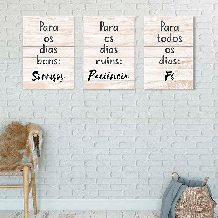 Conjunto Placas decorativas Motivacionais