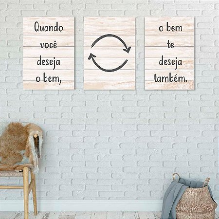 Conjunto Placas decorativas Motivacionais