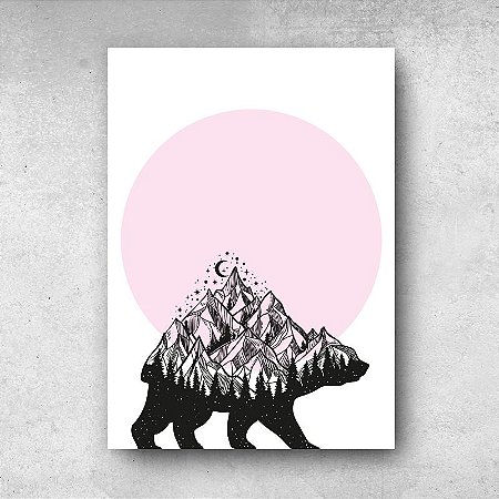 Placa decorativa motivacional The night bear