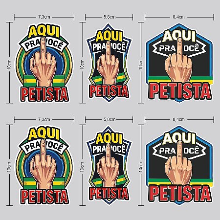 Kit Adesivos Aqui pra você petista