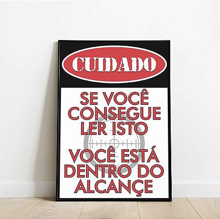 Placa decorativa Cuidado