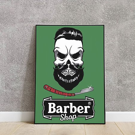 Placa decorativa barber shop