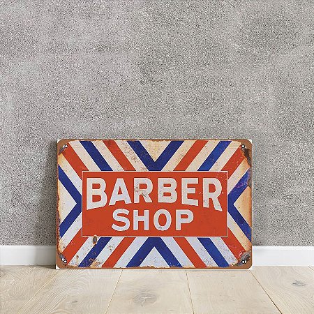 Placa decorativa barber shop