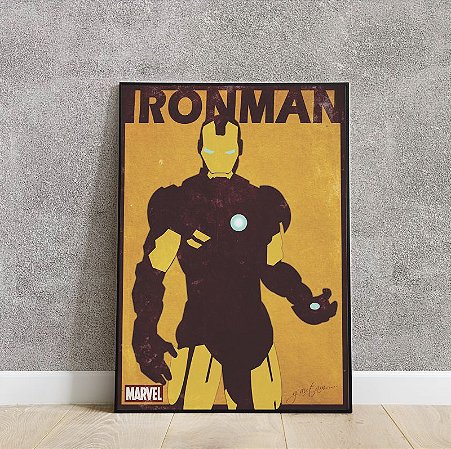 placa decorativa iron man