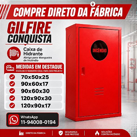 Caixa de Hidrante - Abrigo de Mangueira Sobrepor
