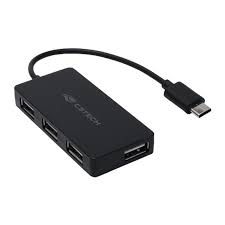 HUB USB 2.0 4 PORTAS  USB-USB TIPO C  MOD: HU-C200BK - C3TECH