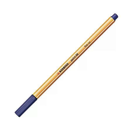 Caneta Hidrográfica Azul Marinho 0.4mm Point 88 Stabilo