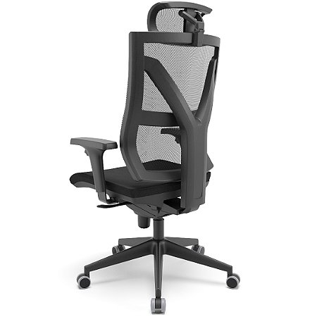 POLTRONA GIRATORIA PRESIDENTE DARIX X  EM TELA  ASS. FACTOR MEC. SLIDER PLAXMETAL