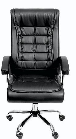 POLTRONA GIRATÓRIA PRESIDENTE  CRM  PRETO OR DESIGN 3321  C/BRAÇO