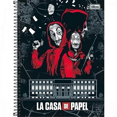 Caderno Universitário La Casa DE Papel 10x1 Tilibra