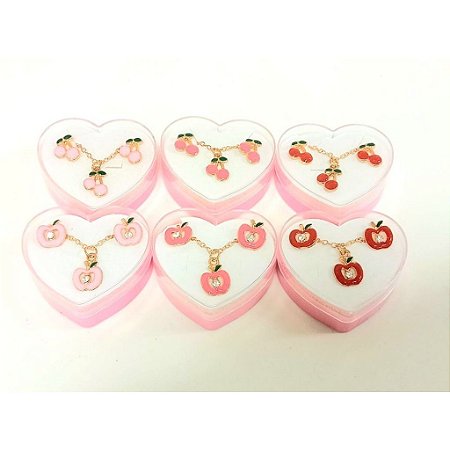 Kit Infantil De Colar E Brincos Para Meninas Moças Que São Princesa E Gosta De Acessorio Infantil