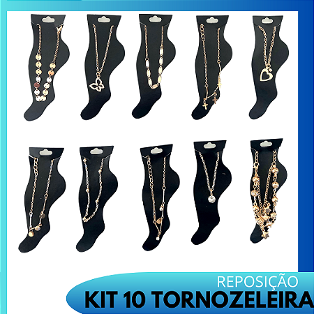 kit com 10 tornozeleira Feminina