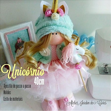 Apostila Digital Boneca Unicórnio 40cm