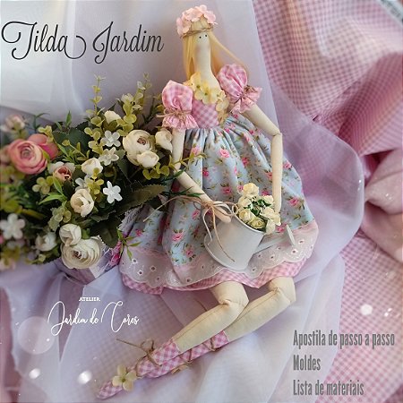 Apostila digital Tilda Jardim 62cm