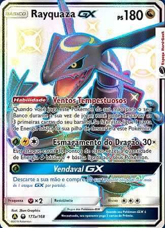 Rayquaza GX (177a/168) - Carta Avulsa Pokemon