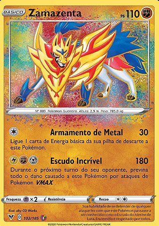 Carta Pokémon Zamazenta V Original Espada & Escudo