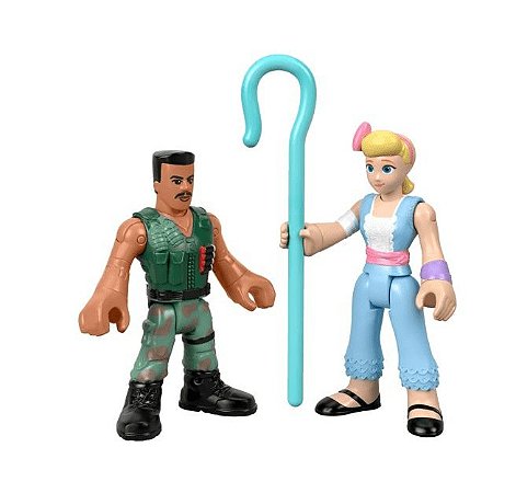Carl Combat e Betty (Toy Story 4) - Miniaturas Colecionaveis Articulados Imaginext (7cm)